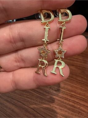 Kohl's Gold-Tone Initial Drop Earrings with Star Charm